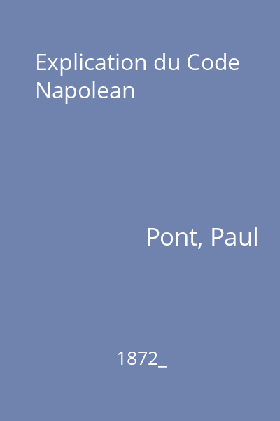 Explication du Code Napolean