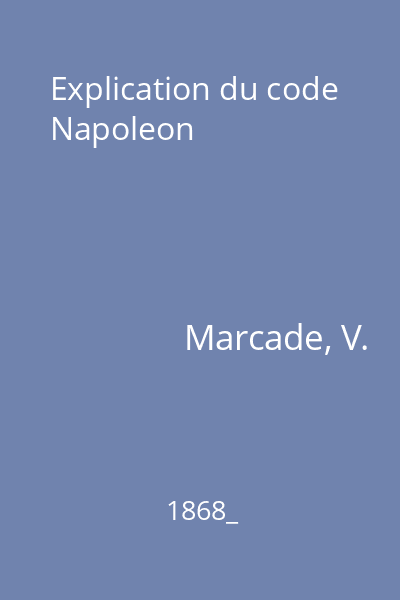 Explication du code Napoleon