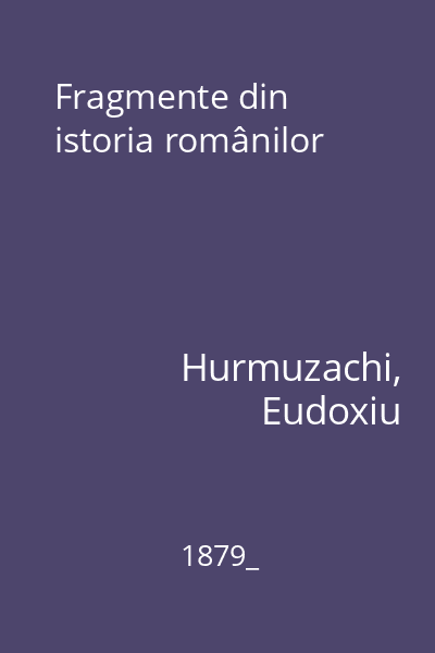 Fragmente din istoria românilor