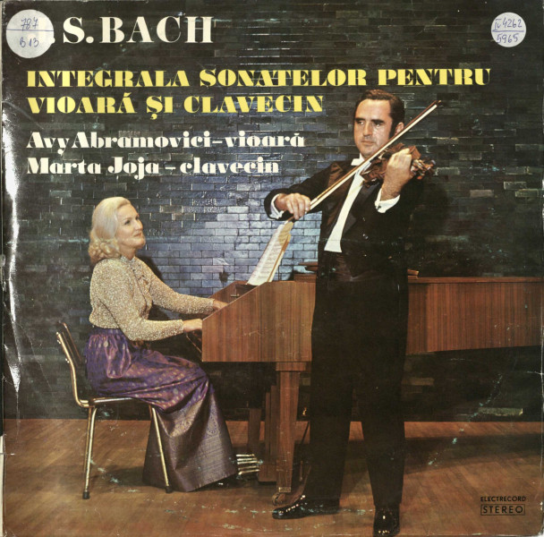 Integrala sonatelor pentru vioară și clavecin Vol. II : Sonata Nr. 2 în La Major, BWV 1015; Sonata Nr.6 în Sol Major, BWV 1019; Sonata Nr.4 în Do Minor, BWV 1017
