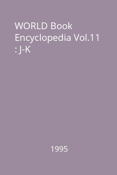 WORLD Book Encyclopedia Vol.11 : J-K
