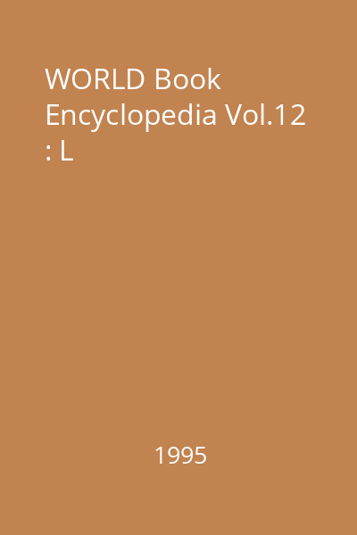 WORLD Book Encyclopedia Vol.12 : L