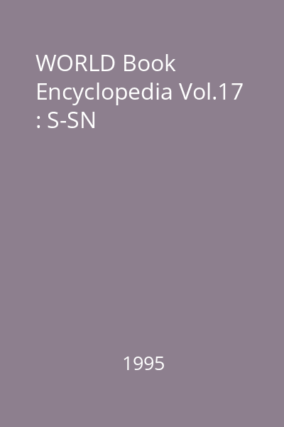 WORLD Book Encyclopedia Vol.17 : S-SN