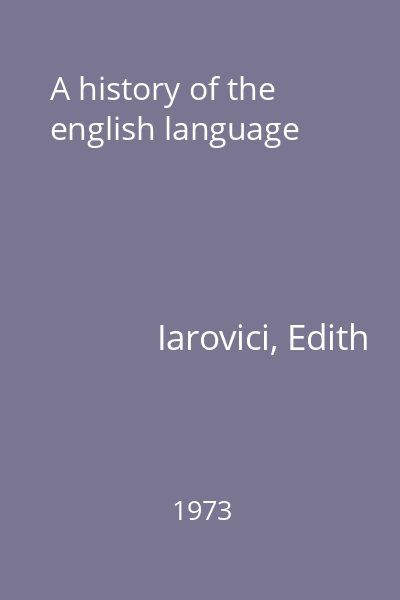 A history of the english language