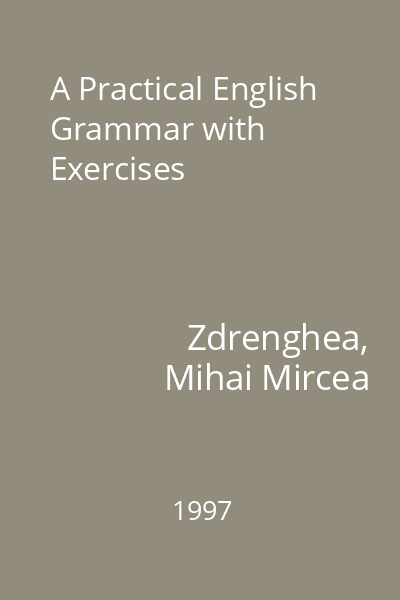 A Practical English Grammar with Exercises