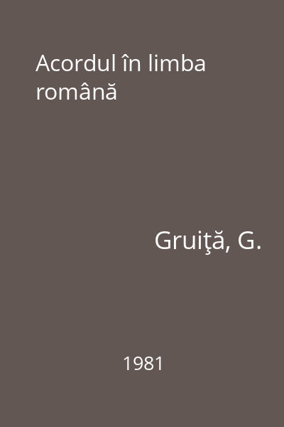 Acordul în limba română