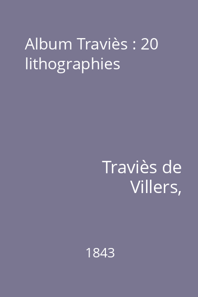 Album Traviès : 20 lithographies