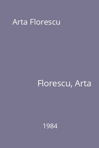 Arta Florescu