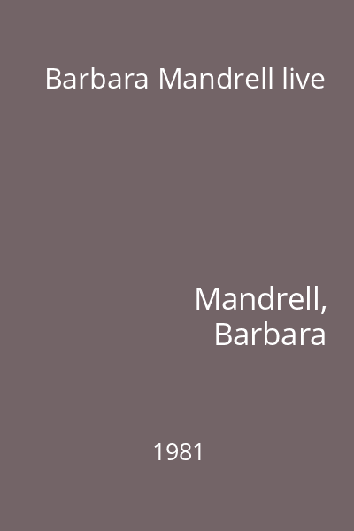 Barbara Mandrell live