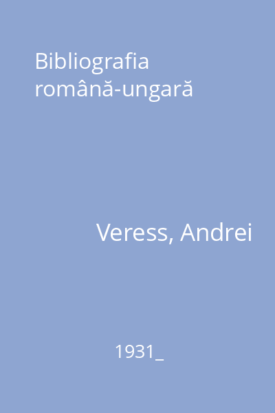 Bibliografia română-ungară