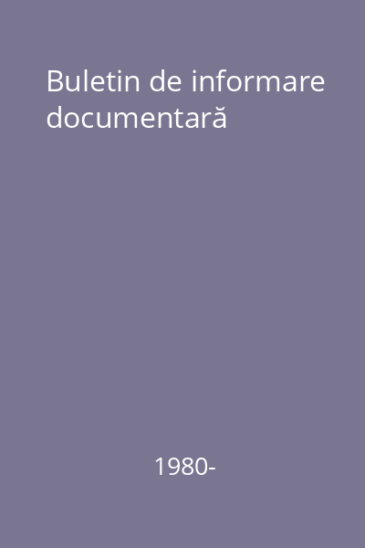 Buletin de informare documentară