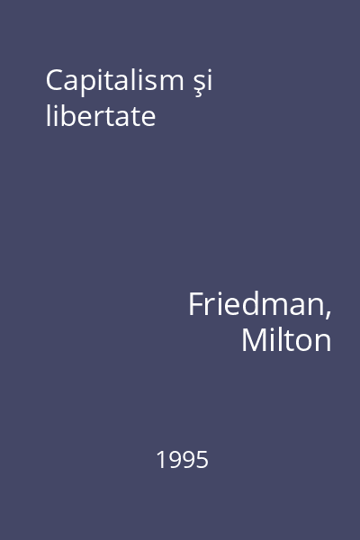 Capitalism şi libertate