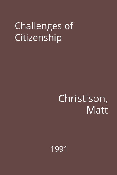 Challenges of Citizenship