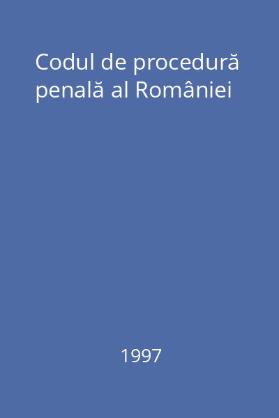Codul de procedură penală al României