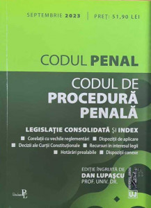 CODUL penal și Codul de procedură penală : [actualizat septembrie 2018]