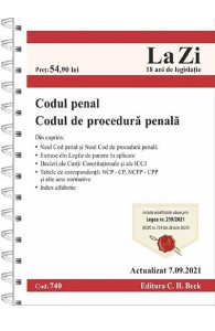 CODUL penal și Codul de procedură penală : actualizat septembrie 2021