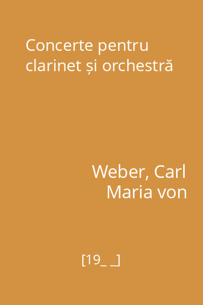 Concerte pentru clarinet și orchestră