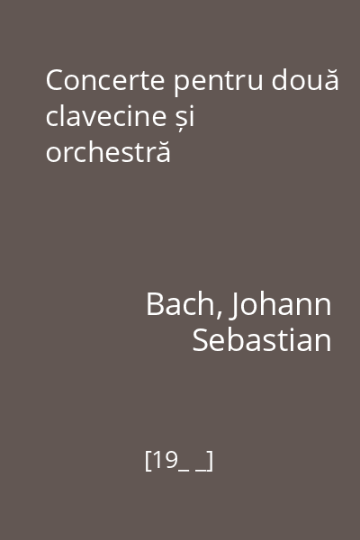 Concerte pentru două clavecine și orchestră