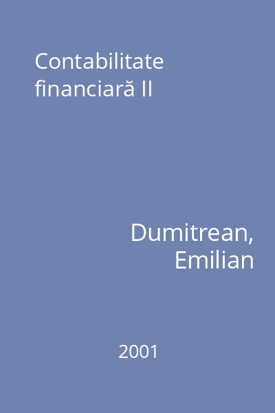Contabilitate financiară II