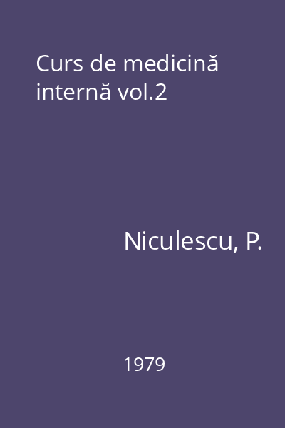 Curs de medicină internă vol.2