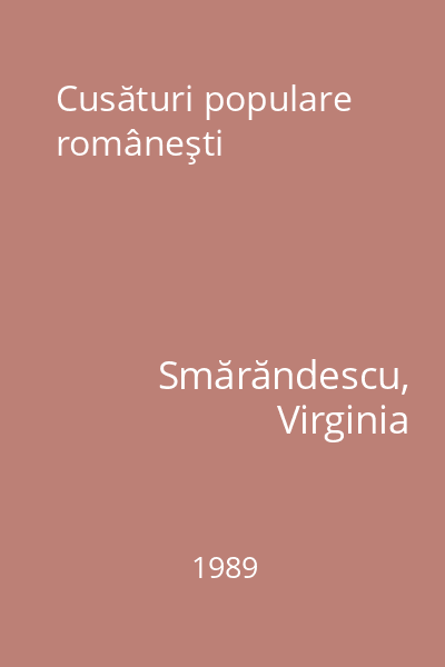 Cusături populare româneşti