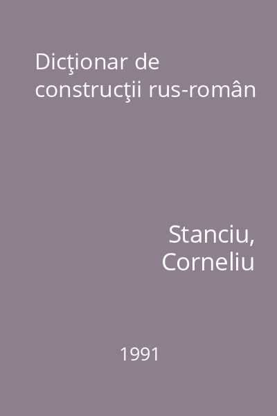 Dicţionar de construcţii rus-român