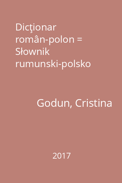 Dicţionar român-polon = Słownik rumunski-polsko