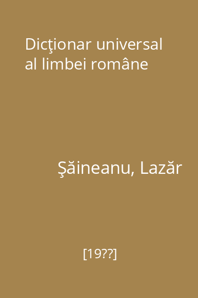 Dicţionar universal al limbei române