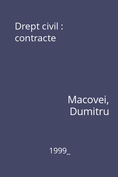 Drept civil : contracte
