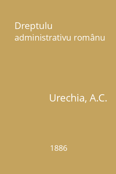 Dreptulu administrativu românu