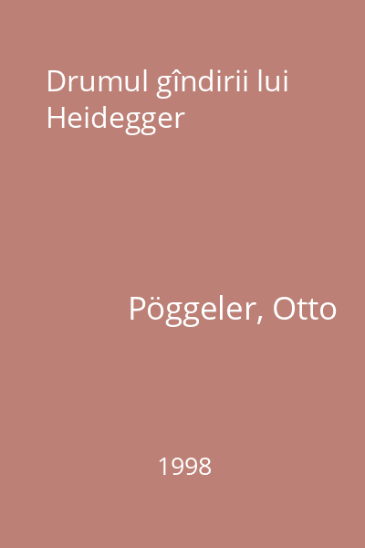 Drumul gîndirii lui Heidegger