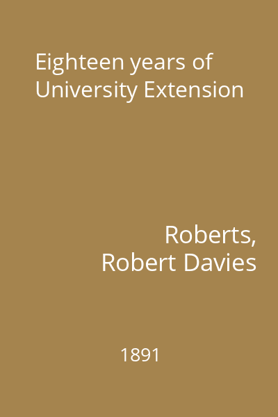 Eighteen years of University Extension