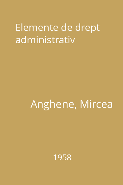 Elemente de drept administrativ