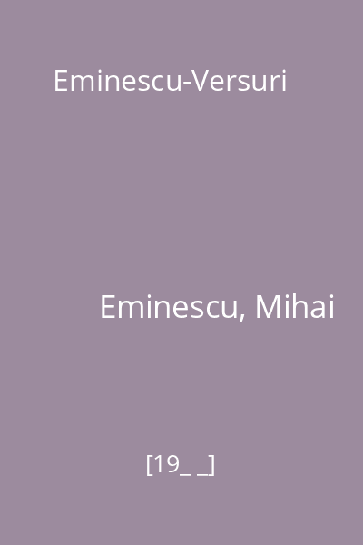 Eminescu-Versuri