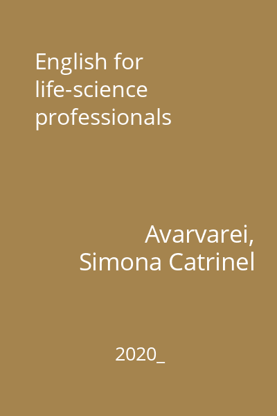 English for life-science professionals