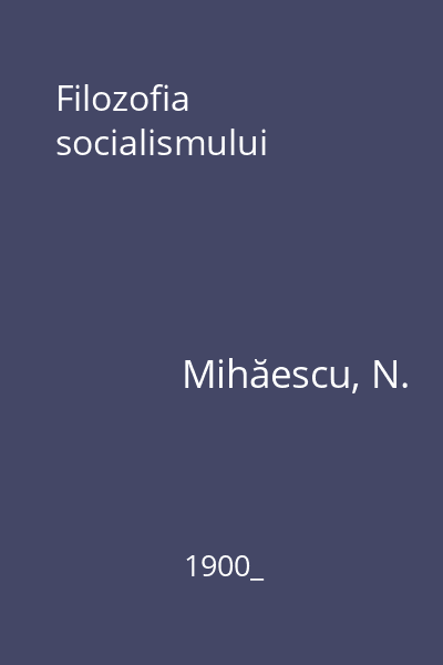 Filozofia socialismului