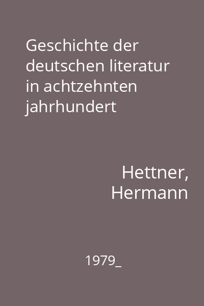 Geschichte der deutschen literatur in achtzehnten jahrhundert