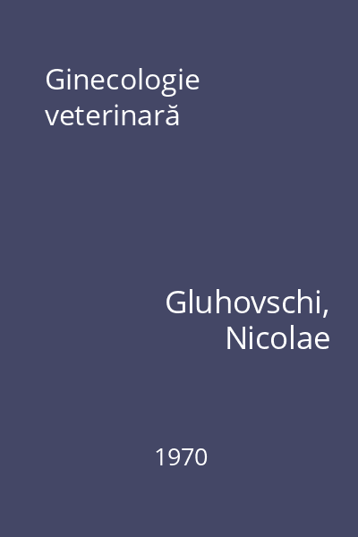 Ginecologie veterinară