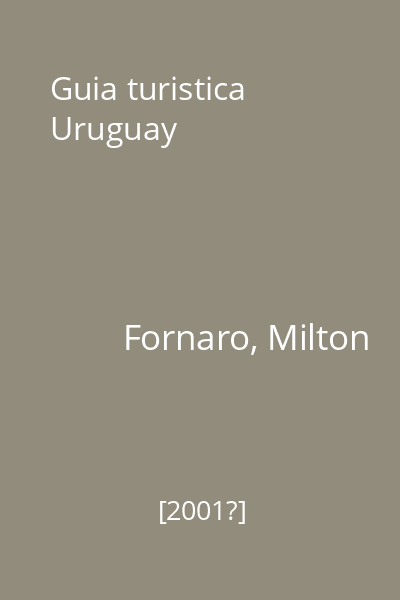 Guia turistica Uruguay
