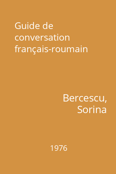 Guide de conversation français-roumain