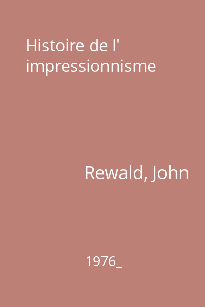 Histoire de l' impressionnisme