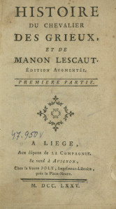 Histoire du chevalier Des Grieux et de Manon Lescaut : [Vol. 1-4]
