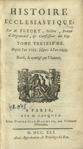 Histoire ecclésiastique : pour servir de continuation à celle de monsieur l'abbé Fleury Vol.13