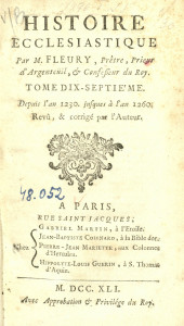 Histoire ecclésiastique : pour servir de continuation à celle de monsieur l'abbé Fleury Vol.17