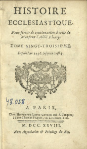 Histoire ecclésiastique : pour servir de continuation à celle de monsieur l'abbé Fleury Vol.23