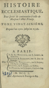 Histoire ecclésiastique : pour servir de continuation à celle de monsieur l'abbé Fleury Vol.26