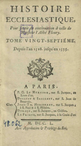 Histoire ecclésiastique : pour servir de continuation à celle de monsieur l'abbé Fleury Vol.27