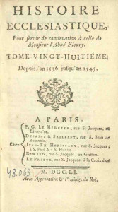 Histoire ecclésiastique : pour servir de continuation à celle de monsieur l'abbé Fleury Vol.28