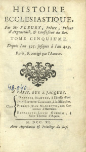 Histoire ecclésiastique : pour servir de continuation à celle de monsieur l'abbé Fleury Vol.5