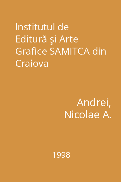 Institutul de Editură şi Arte Grafice SAMITCA din Craiova